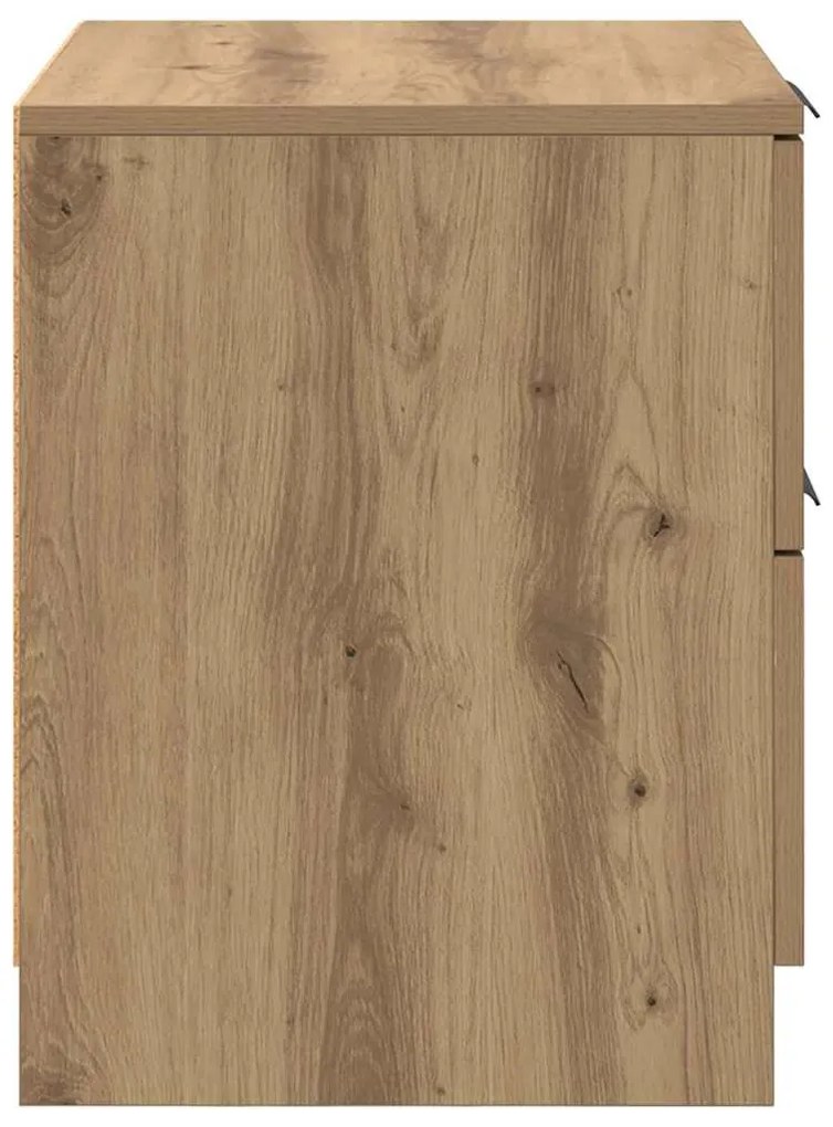 Éjjeliszekrény 2 pcs kézműves tölgy 45 x 39 x 50 cm Faanyag