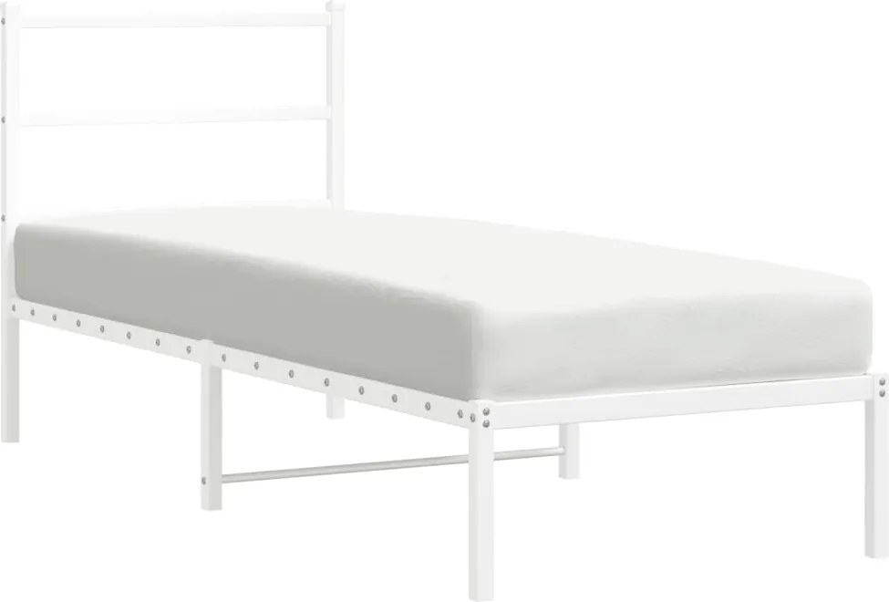 vidaXL fehér fém ágykeret fejtámlával 80x200 cm
