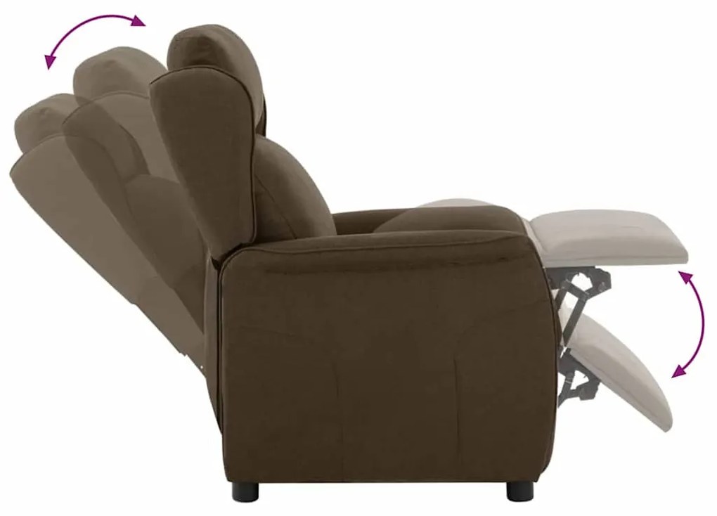 Fotel ágy Barna 67.5 x 93.5 x 101.5 cm szövet