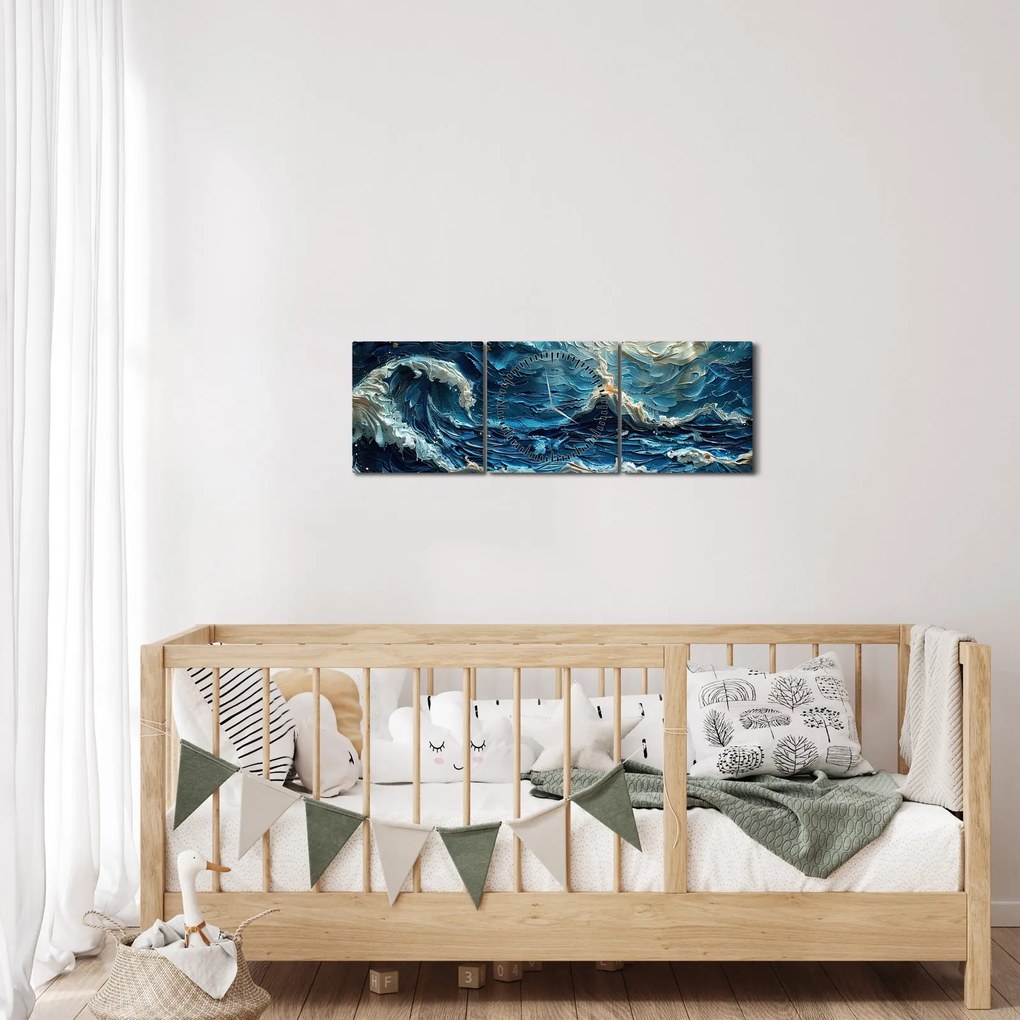 Kép - Az ég és a tenger festése (órával) (90x30 cm)