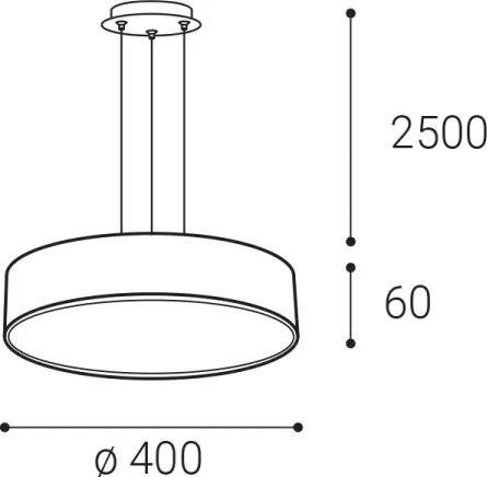 LED2 - LED csillár kábelen MONO SLIM LED/30W/230V 3000K/4000K átm. 40 cm fekete