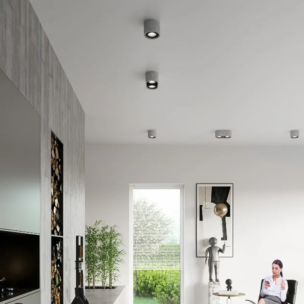 Szürke spotlámpa 27x14 cm Spattio - Sollux