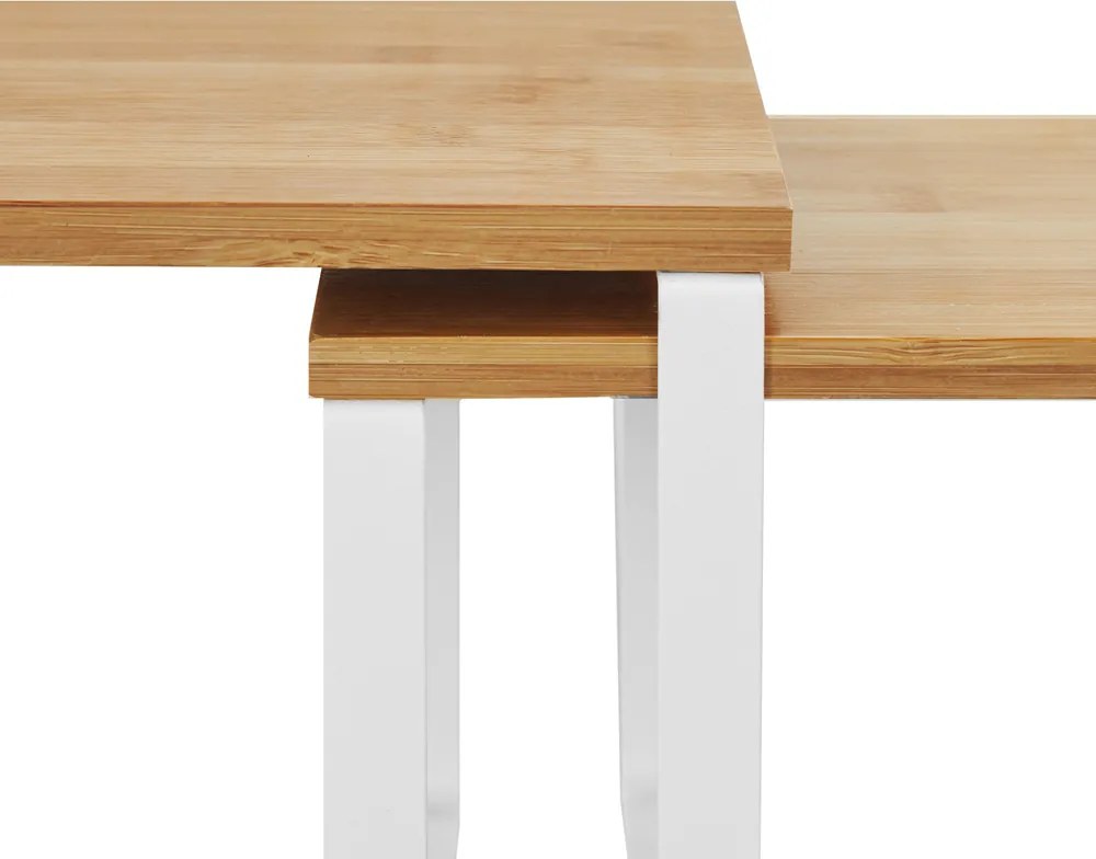 CEZAR bambusz rendszerező szett, 2 db, barna/fehér SongmicsHome