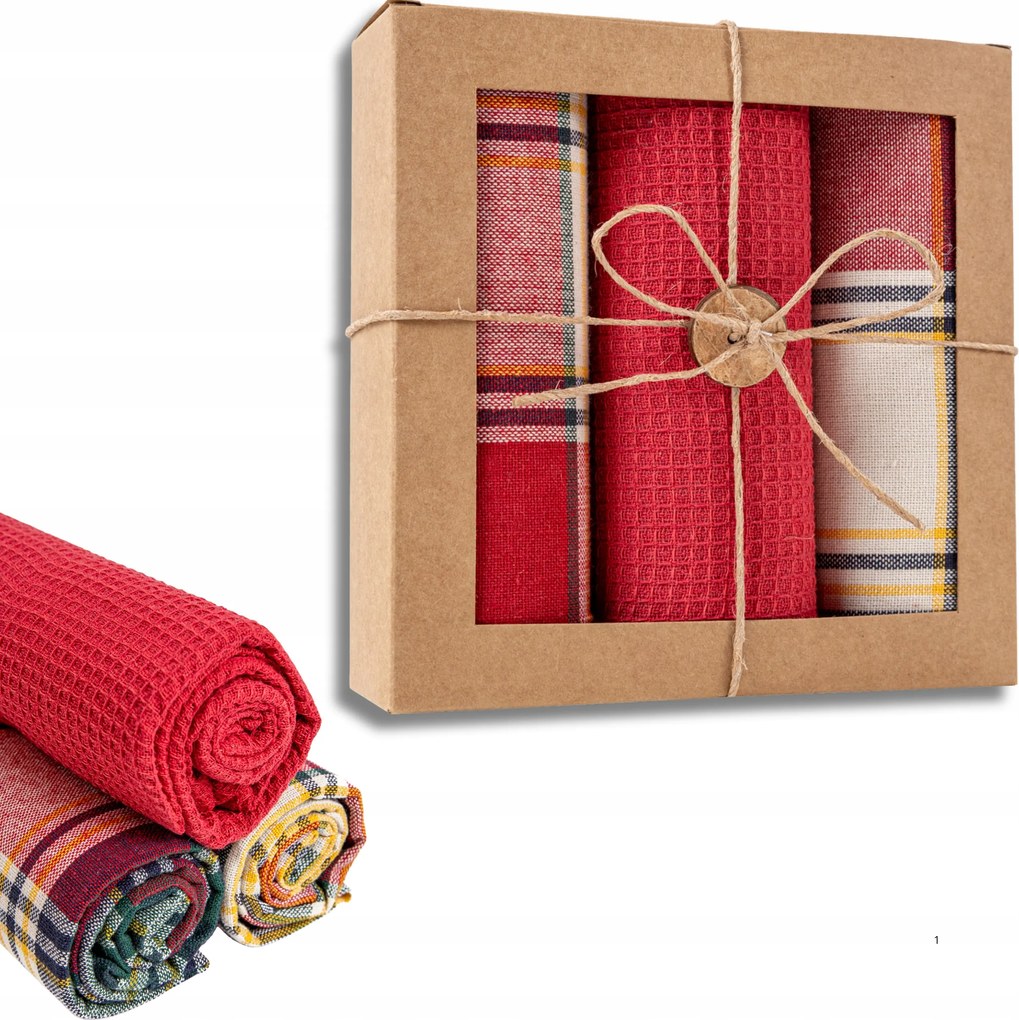 Konyhai törölközők díszdobozban Ajándék törlőkendő szett Moraj 40x70