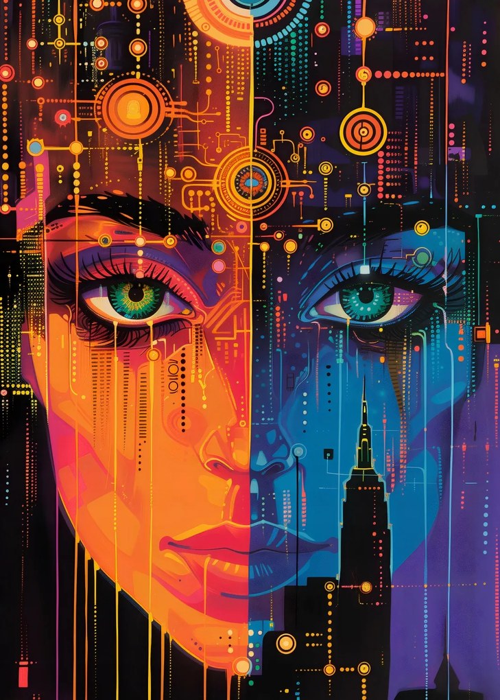 Poszter 25x35cm Digitális Psyche