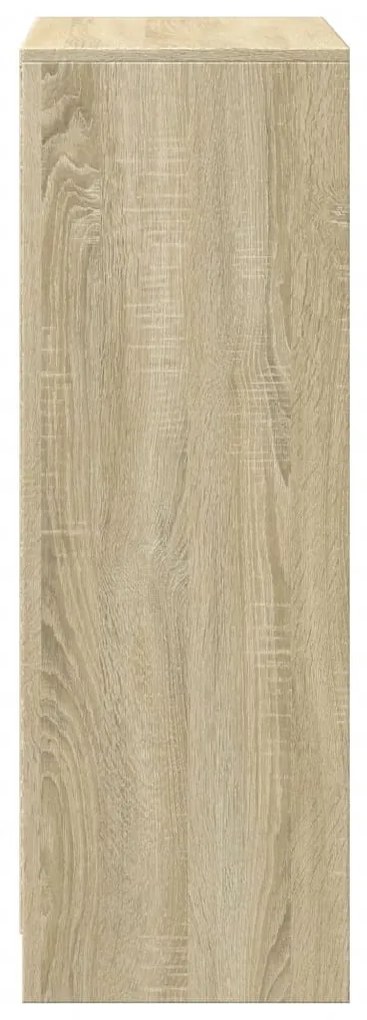 sonoma tölgy szerelt fa tálalószekrény LED-del 72 x 34 x 100 cm
