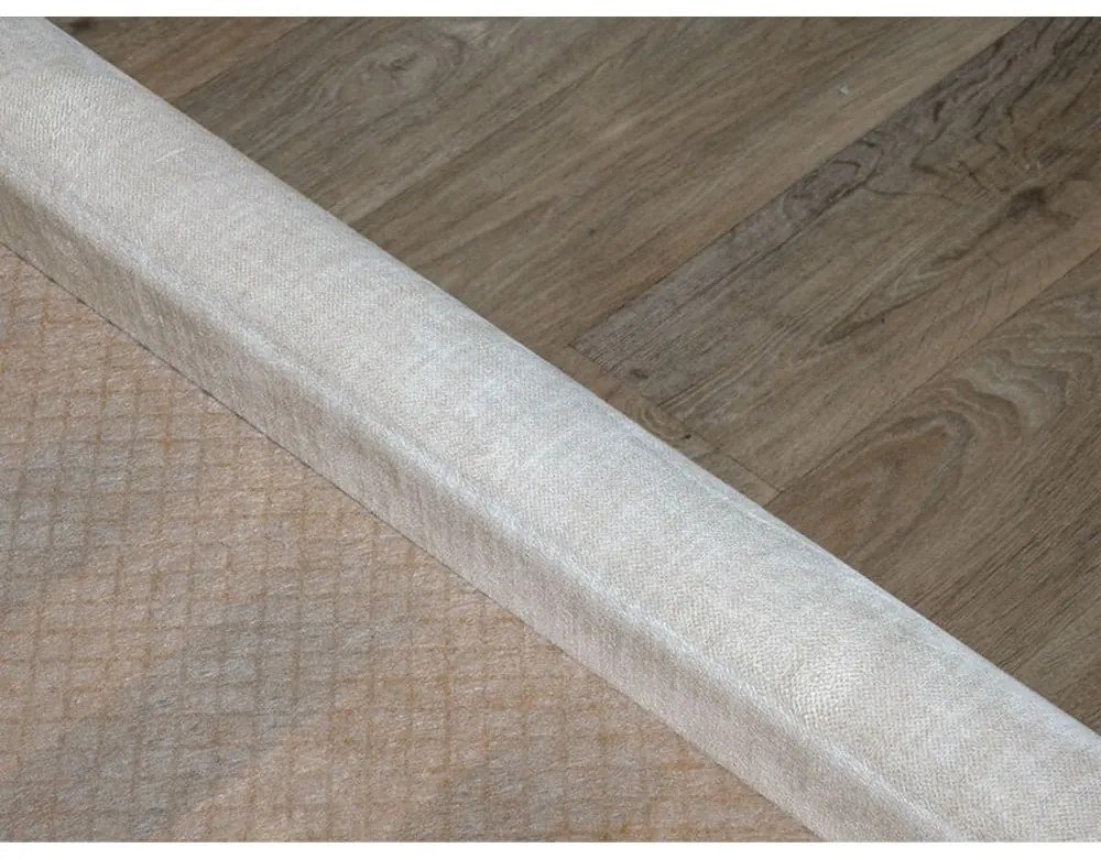 Bézs kárpitozott franciaágy tárolóhellyel, ágyráccsal 180x200 cm Jade – Bobochic Paris