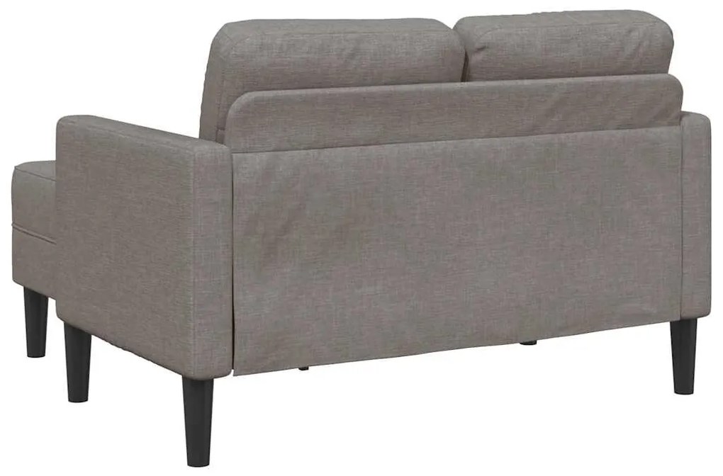 tópszínű anyagból 2 üléses kanapé L-alakú kanapéval 125 cm