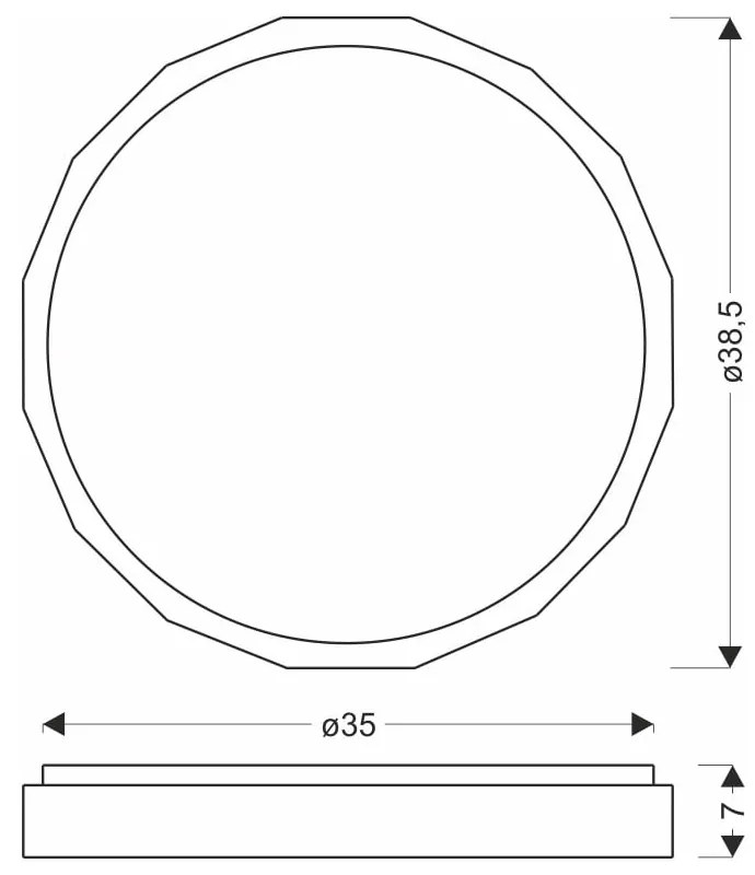Natúr színű LED mennyezeti lámpa ø 38,5 cm Cadix – Candellux Lighting