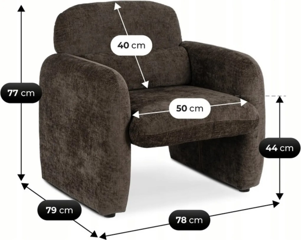 TOGO pihenőfotel, barna