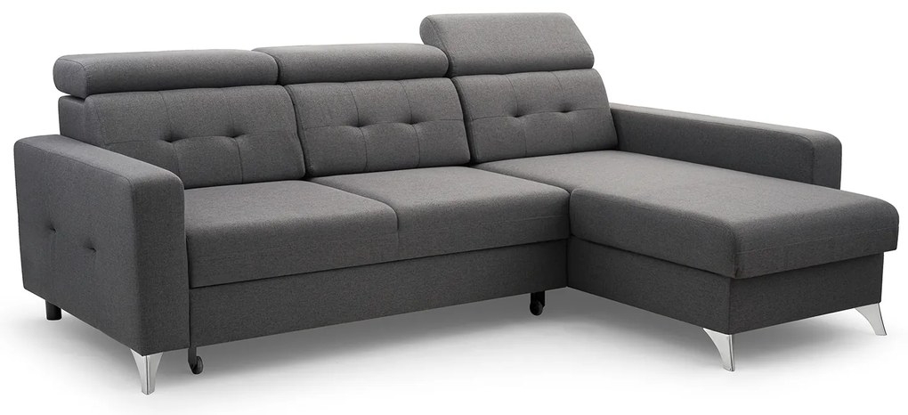 Sarokkanapé Larry (sötétszürke) (J). 1038396