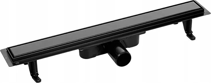 Lineáris Lefolyó 90CM Fekete Kétoldalas Panel Rozsdamentes Acél Laveo