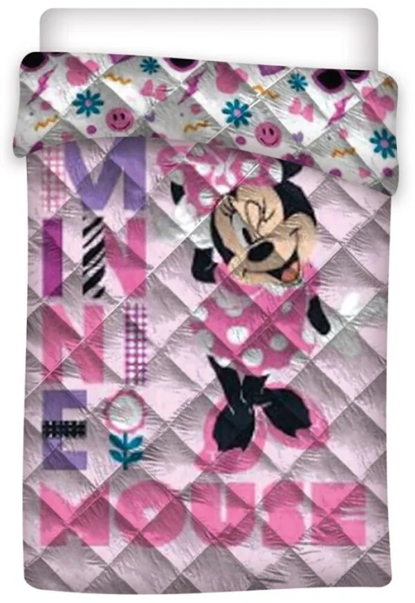 Disney Minnie Pink steppelt ágytakaró, paplan 140x200cm