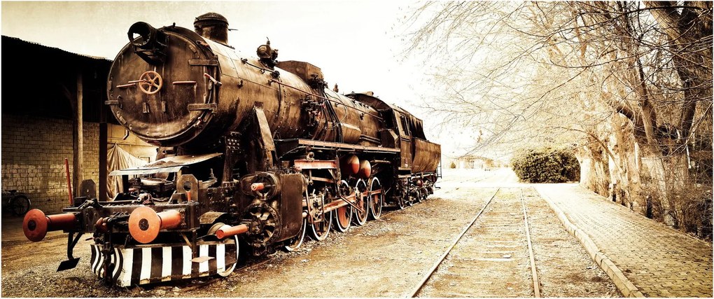 Kép - történelmi mozdony (120x50 cm)