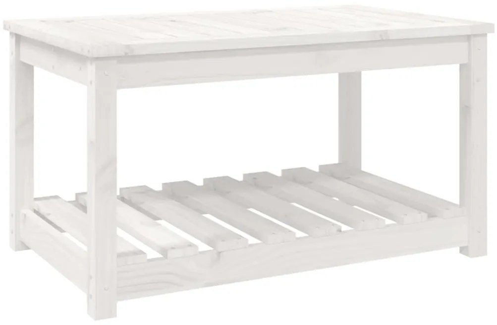 vidaXL fehér tömör fenyőfa kerti asztal 82,5x50,5x45 cm