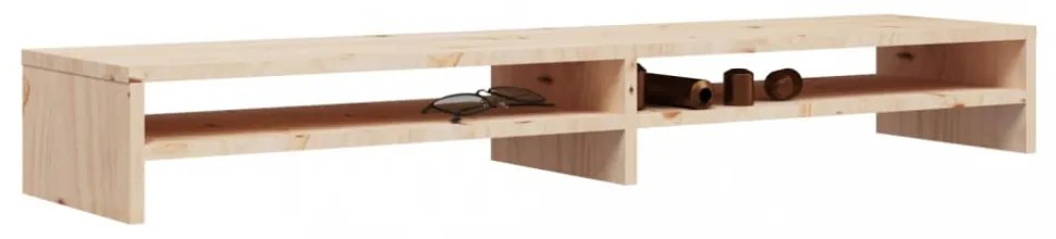 tömör fenyőfa monitorállvány 100 x 24 x 13 cm