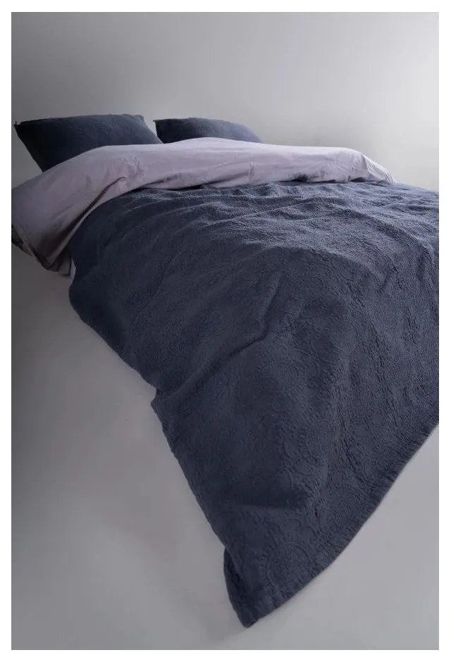 Sötétszürke jacquard ágytakaró és párnahuzat szett 240x260 cm Jacquard – Mila Home Luxury