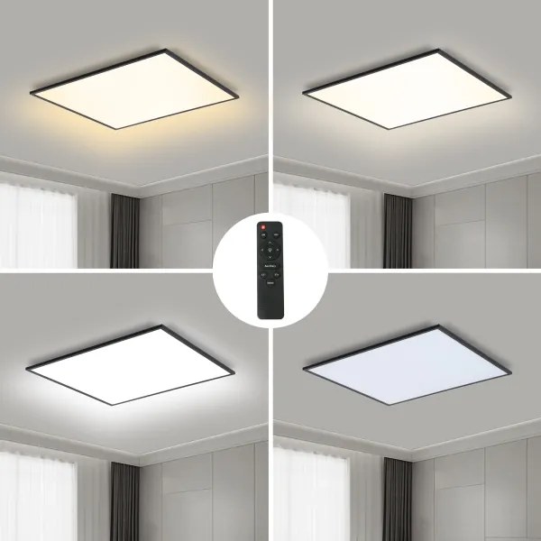 Brilagi - LED Dimmelhető lámpatest SLIMFRAME LED/58W/230V 60x60 cm fekete + távirányító