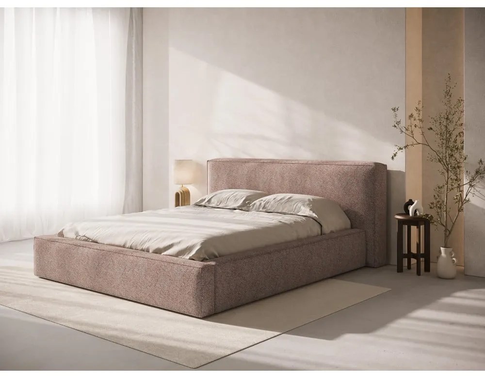 Világos rózsaszín kárpitozott ágytámla 189x100 cm Olivia – Micadoni