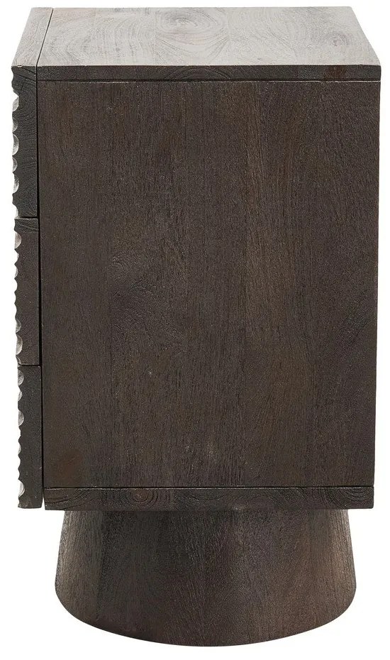 Sötétbarna mangófa éjjeliszekrény Crumble – WOOOD