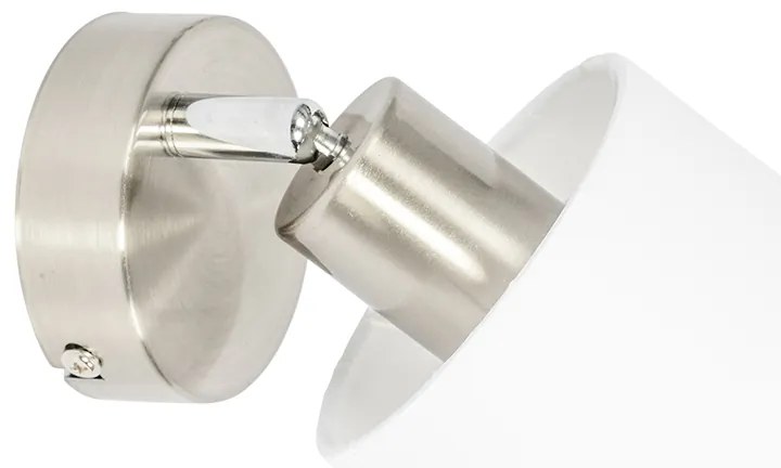 Modern fali lámpa acélból, fehér árnyékolóval, állítható - Hetta