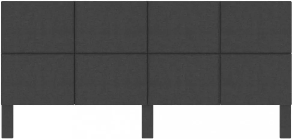 sötétszürke szövet steppelt fejvég 200 x 200 cm