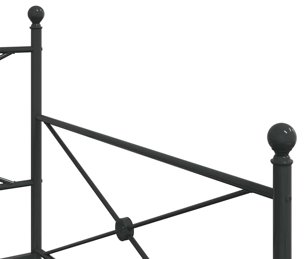 kihúzható kanapéágy matrac nélkül fekete 100x190 cm acél