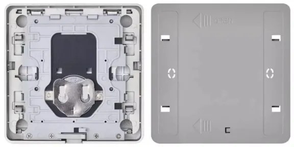 Kapcsoló 2 gombos GoSmart 1xCR2430 Tuya fekete