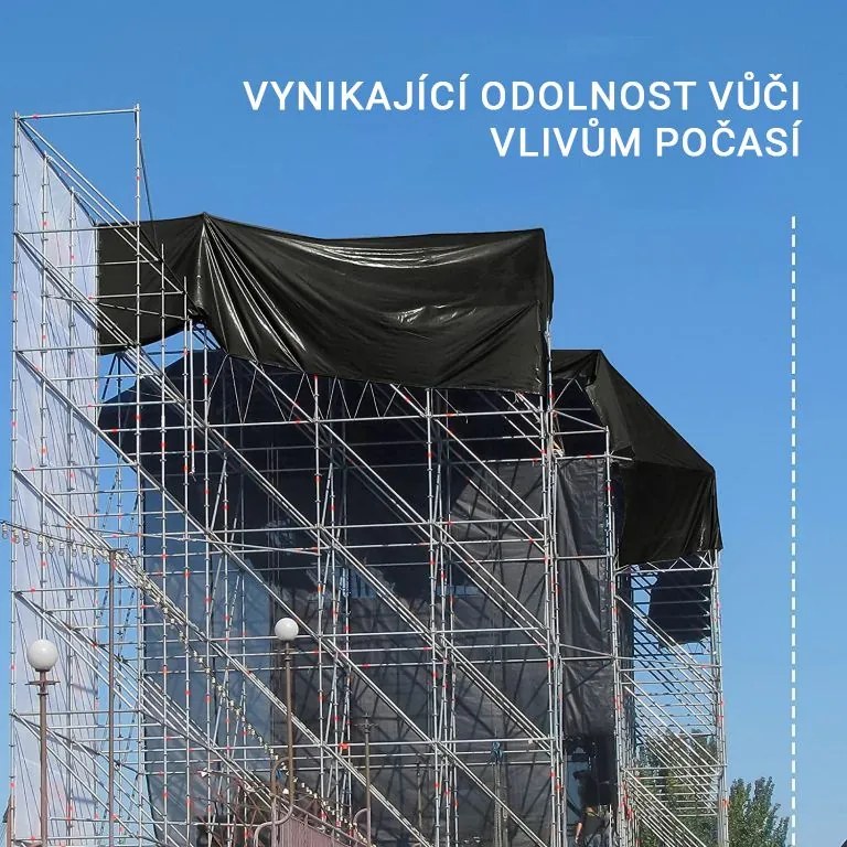 JAGO Takaróponyva 650 g/m² alumínium szem 4 x 7 m szürke