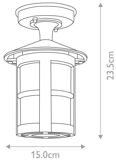 Elstead BL21A-BLACK - Kültéri csillár HEREFORD 1xE27/100W/230V IP43
