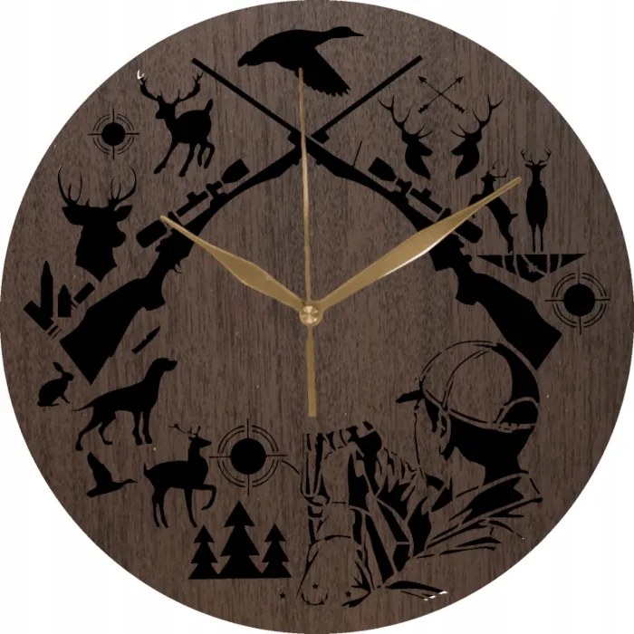 Vadász falióra Ajándék vadásznak 35 cm