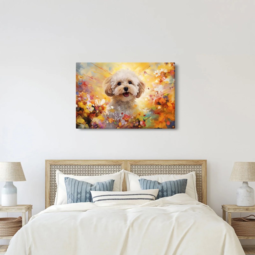 Kép - Boldog kutya (90x60 cm)