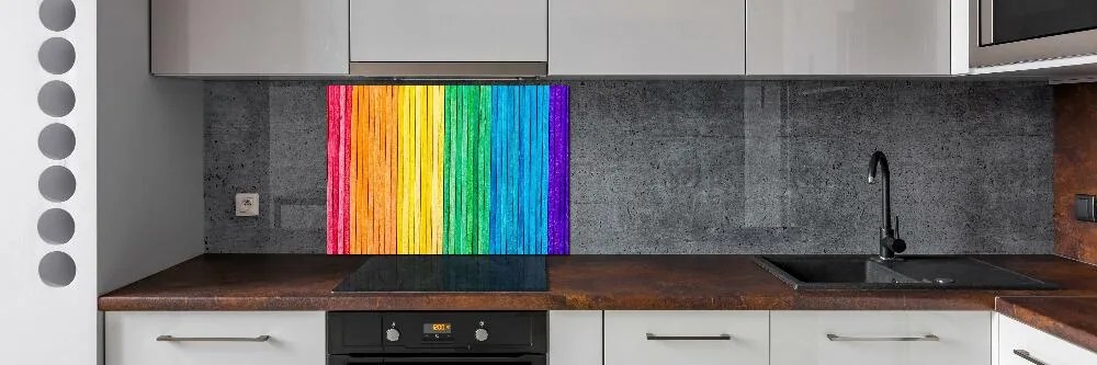 Konyhai fali panel Színes csíkos pksh-65557438