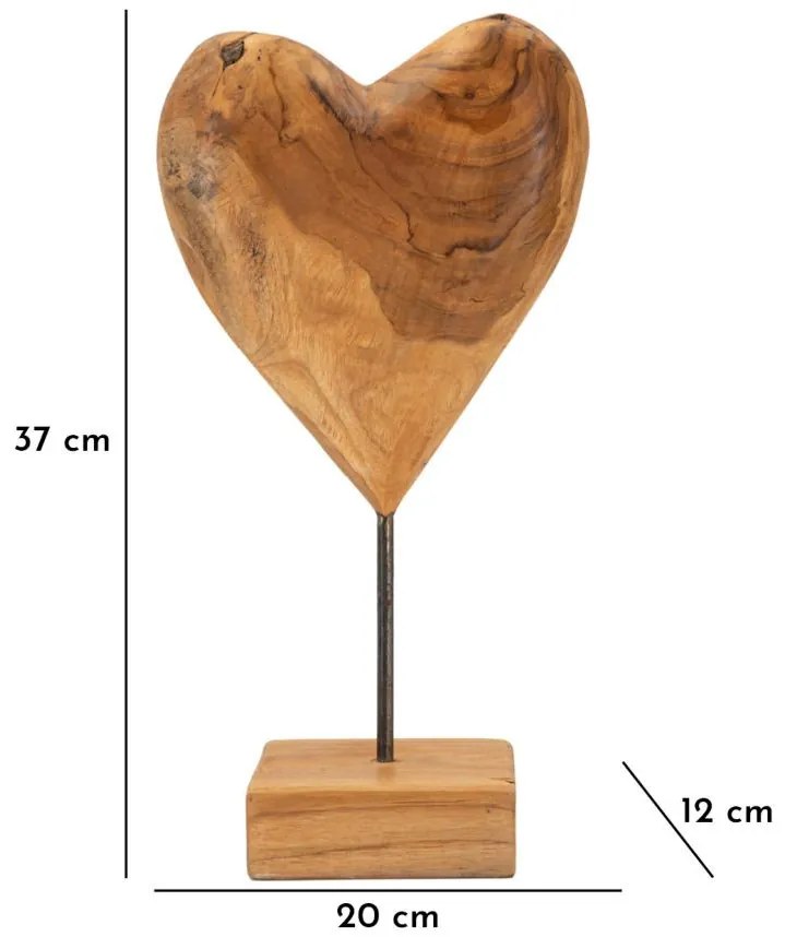 Dobu szobor teak 20x12x37cm