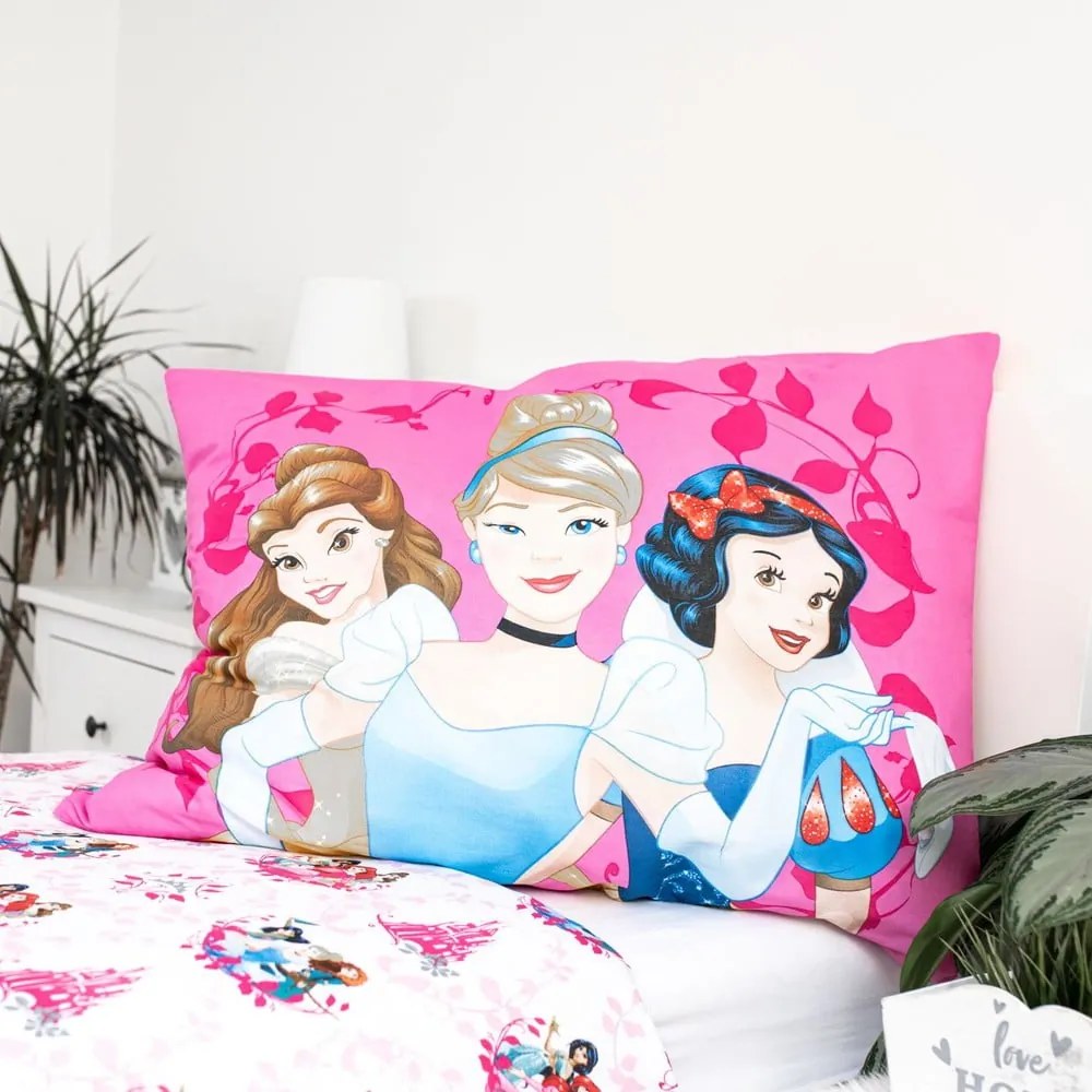 Egyszemélyes pamut gyerek ágyneműhuzat 140x200 cm Princezny "Heart" – Jerry Fabrics