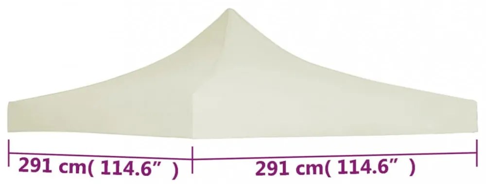 krémszínű tető partisátorhoz 3 x 3 m