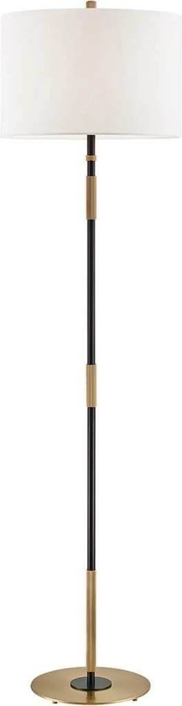 Hudson Valley állólámpa Bowery sárgaréz/textil antik bronz/fehér E27 1x20W L