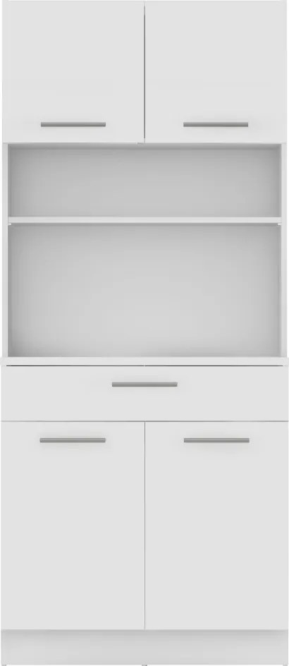 Négyajtós szekrény, fehér, DOMIS NEW