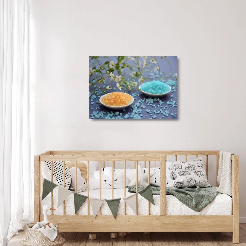 Színes tengeri só képe (üvegen) (70x50 cm)