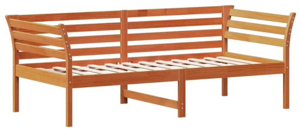 vidaXL kanapéágy ágy matrac viaszbarna 75x190 cm tömör fa fenyőfa