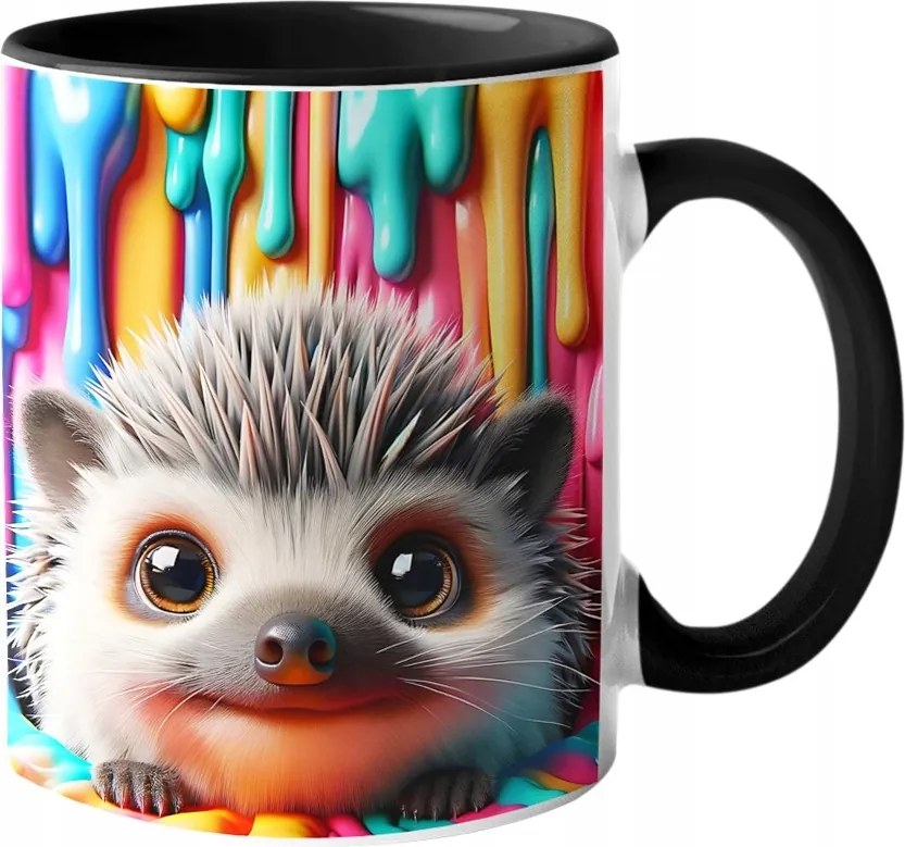 Látványos Süni Bögre Édes Arc Csodálatos Színek "3D hatás" 330ml