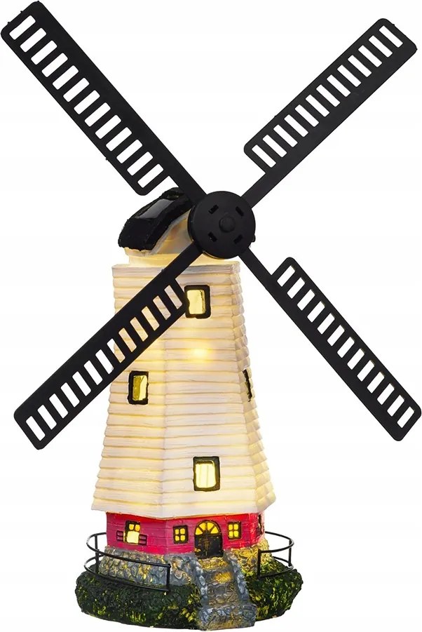 Napelemes kerti szélmalom lámpák 53 cm-es világítással kerti dekorációhoz