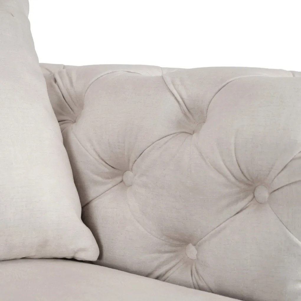 Sofa SORRENTO 3S Trzyosobowa Kremowa Welurowa