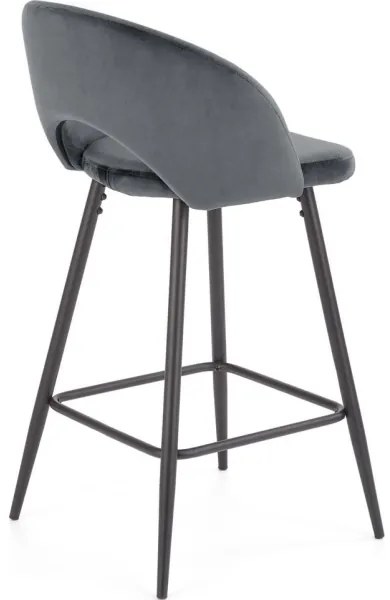 Bárszék 89x49 cm szürke/fekete