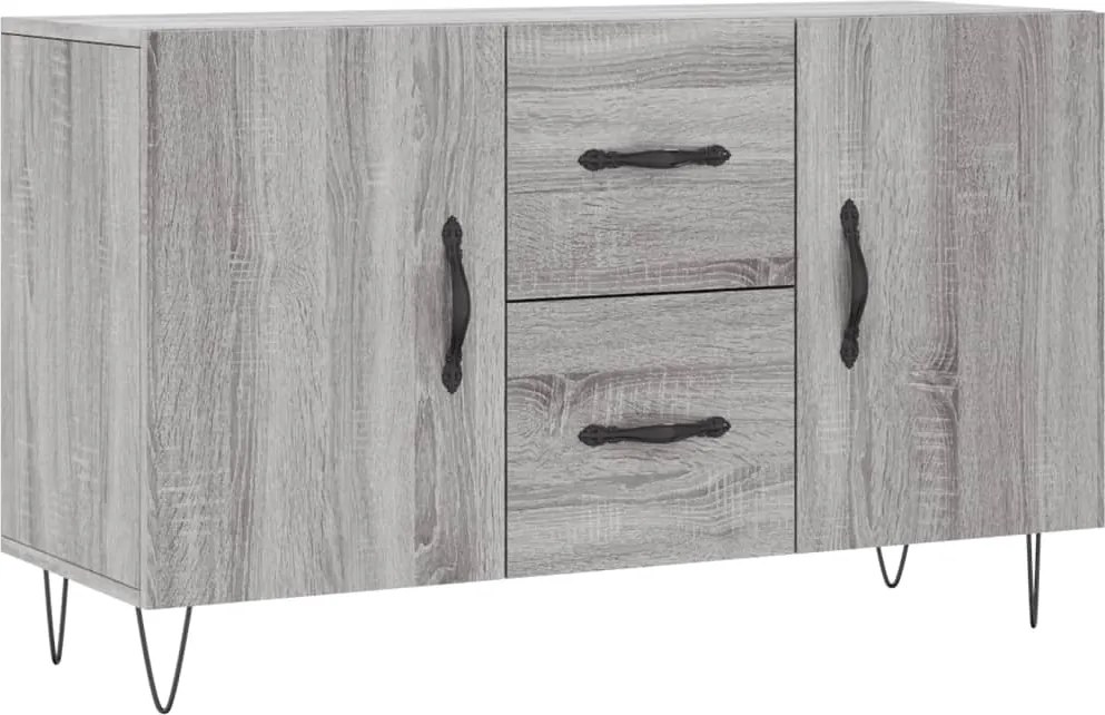 vidaXL szürke sonoma színű szerelt fa tálalószekrény 100 x 36 x 60 cm