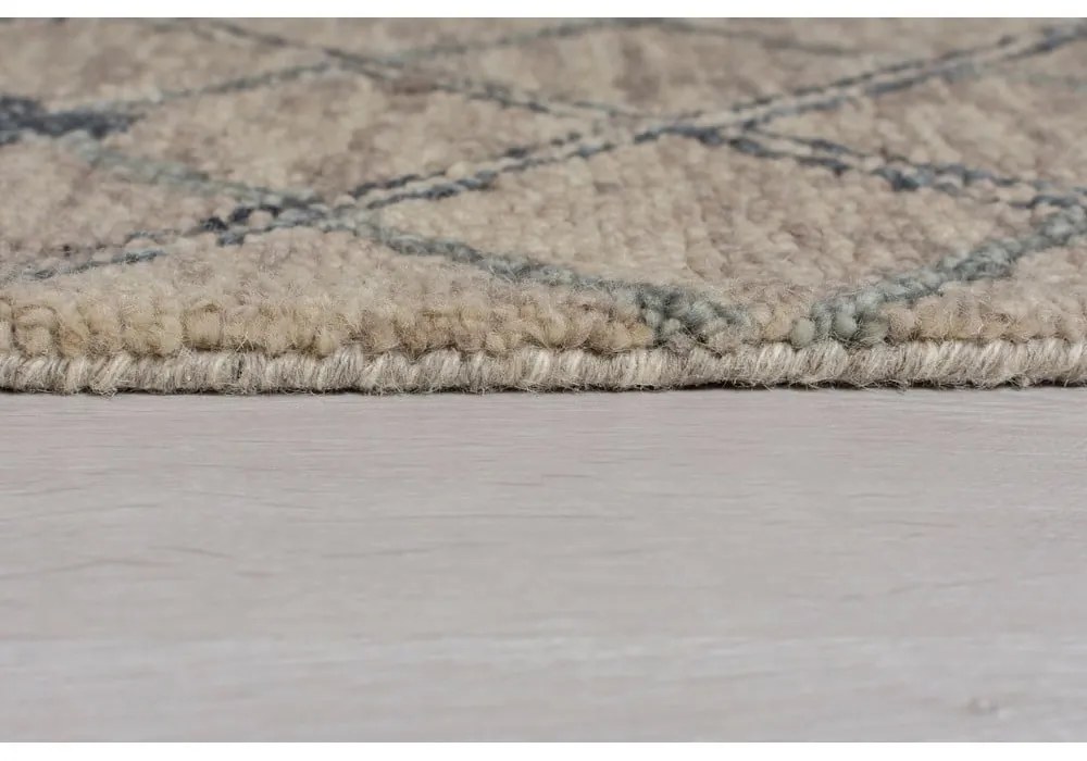 Diego szürke gyapjú szőnyeg, 200 x 290 cm - Flair Rugs