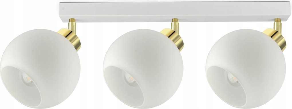 Mennyezeti Függő Lámpa Csillár Fehér Üveg Gömbök White Glass BG3 Led E27