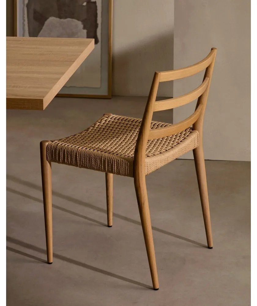 Natúr színű tölgyfa étkezőszék szett 2 db-os Analy – Kave Home