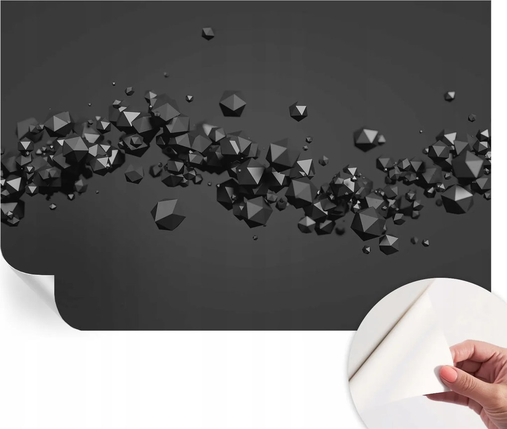 Fotótapéta Dekoratív Fali Tapéta Képekkel Fekete tömbök 104x70