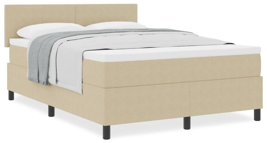 Box Spring Ágy matraccal világos zöld szürke 140x200 cm kordbársony szövet
